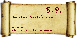 Beczkes Viktória névjegykártya